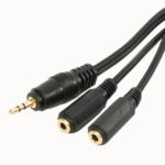 35mm Stereo Audio Male To 2 Female